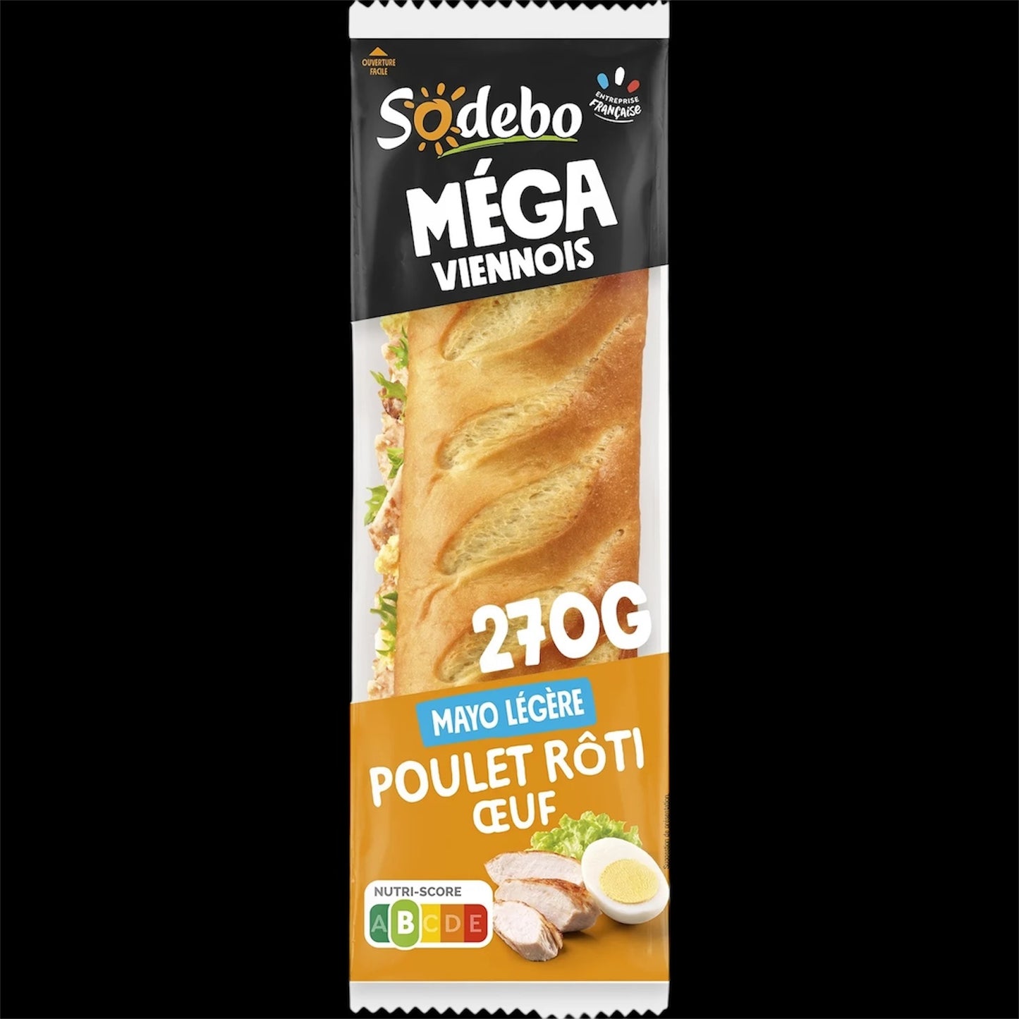 Sandwich Sodebo poulet rôti / œuf - 270 Gr.