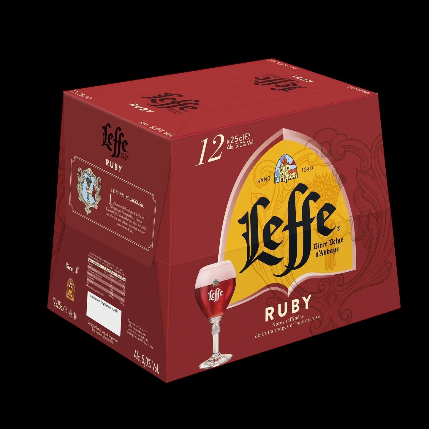Leffe Ruby pack 12 x 25 cl - 5 % vol