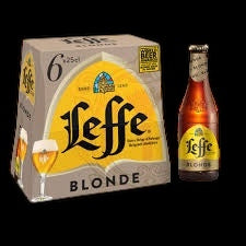 Leffe blonde pack 6 x 25 cl - 6,6 % vol