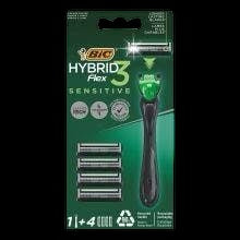 Rasoir BIC Hybride flexible 3 sensitive + 4 lames