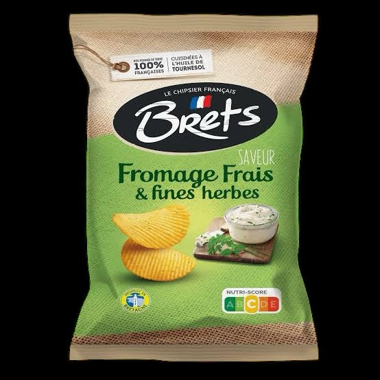 Chips Bret’s fromage frais et fines herbes - 125 Gr.