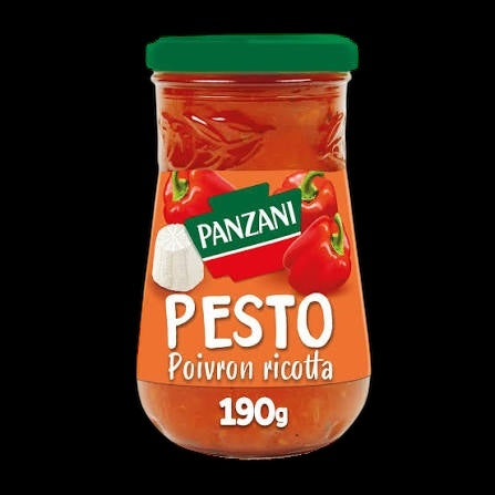 Sauce pesto poivrons & ricotta Panzani - 190 Gr.